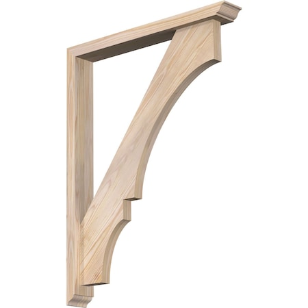 Ekena Millwork Balboa Traditional Smooth Bracket w/ Offset Brace, Douglas Fir, 3 1/2"W x 26"D x 34"H BKT0402X26X34BOA01SDF